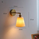 Helnys Ceramic LED Wall Sconce with Knob Switch