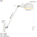 Helnys Single Swing Long Arm Wall Light Retro Loft Industrial Vintage Wall Lamp