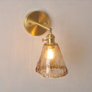 Helnys Nordic Brass Wall Lamp Bedside Sconce Glass LED Light