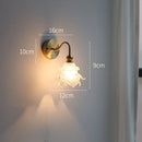 Helnys Flower Glass Copper Wall Sconce LED Light Nordic Modern Wandlamp