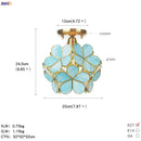 Helnys White Glass LED Ceiling Light Fixture Nordic Modern Copper Ceiling Lamp