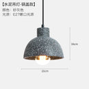 Helnys Loft Industrial Edison Pendant Lights - Nordic Cement LED Lamp