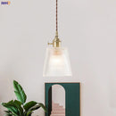 Helnys Glass Pendant Lights Bar Cafe Living Room Edison Industrial Vintage Lamp