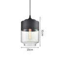 Helnys Modern Nordic LED Pendant Light Fixture with Wood Color Glass