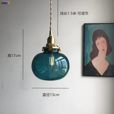 Helnys Copper Pendant Light: Japanese Style Bathroom Living Room LED Lamp