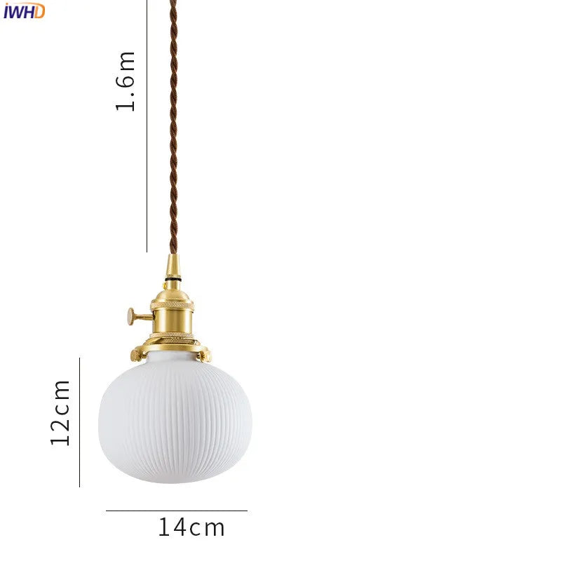 Helnys Nordic Ceramic Pendant Lights: Modern LED Lighting for Bedroom, Dinning, and Living Room