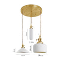 Helnys Ceramic LED Pendant Light - Modern Copper Hanging Lamp