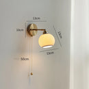 Helnys Copper LED Wall Light with Pull Chain Switch
