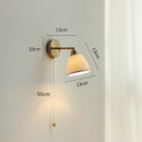 Helnys Copper LED Wall Lamp Sconce Glass Lampshade Nordic Modern Wall Light