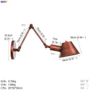 Helnys Industrial LED Wall Light Bedroom Bathroom Vintage Wall Lamp