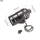 Helnys Aluminum Vintage Lamp Holder E27 Socket Switch Fitting Light Bulb Base Homekit