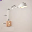 Helnys Wooden Nordic LED Wall Light Swing Arm Wall Lamp Fixtures