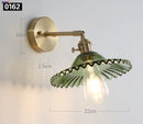 Helnys Copper Glass LED Wall Sconce - Retro Vintage Wall Lamp Fixtures