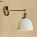 Helnys White Brass Retro Wall Lights 4W LED Edison Industrial Vintage Arm Wall Lamp