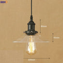 Helnys Industrial Glass LED Pendant Light Fixture Loft Vintage American Style