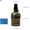 Helnys Aluminum Vintage Lamp Holder E27 Socket Switch Fitting Light Bulb Base Homekit