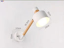 Helnys Wooden Nordic LED Wall Light Swing Arm Wall Lamp Fixtures
