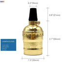 Helnys Vintage E27 Lamp Holder Socket with Chain Switch