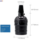 Helnys Aluminum Vintage Lamp Holder E27 Socket Switch Fitting Light Bulb Base Homekit