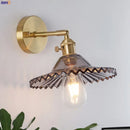 Helnys Copper Glass LED Wall Sconce - Retro Vintage Wall Lamp Fixtures