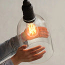 Helnys Vintage Glass Pendant Lamp in Industrial Loft Style