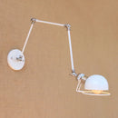 Helnys Antique Brass Industrial Swing Arm Wall Sconce Lamp - Vintage Loft Edison Style