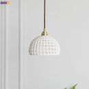 Nordic Style Helnys White Ceramics Pendant Lights for Modern Living Room