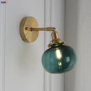 Helnys Nordic Glass Ball Wall Light LED Sconce for Bathroom Mirror Bedroom Home Lighting