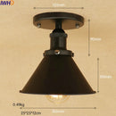 Helnys Industrial Vintage Copper Edison LED Ceiling Light Fixture