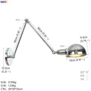 Helnys Vintage LED Wall Lamp with Adjustable Swing Arm