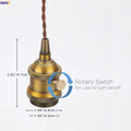 Helnys E27 Vintage Lamp Holder Base Switch Light Bulb Socket - CE UL