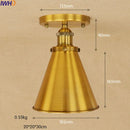 Helnys Industrial Vintage Copper Edison LED Ceiling Light Fixture