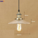 Helnys Industrial Glass LED Pendant Light Fixture Loft Vintage American Style