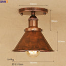 Helnys Industrial Vintage Copper Edison LED Ceiling Light Fixture