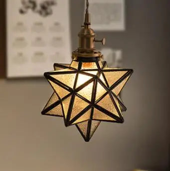 Helnys Nordic Star LED Pendant Lamp Colorful Glass Fixtures