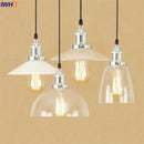 Helnys Industrial Glass LED Pendant Light Fixture Loft Vintage American Style