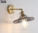 Helnys Copper Glass LED Wall Sconce - Retro Vintage Wall Lamp Fixtures
