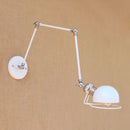 Helnys Antique Brass Industrial Swing Arm Wall Sconce Lamp - Vintage Loft Edison Style