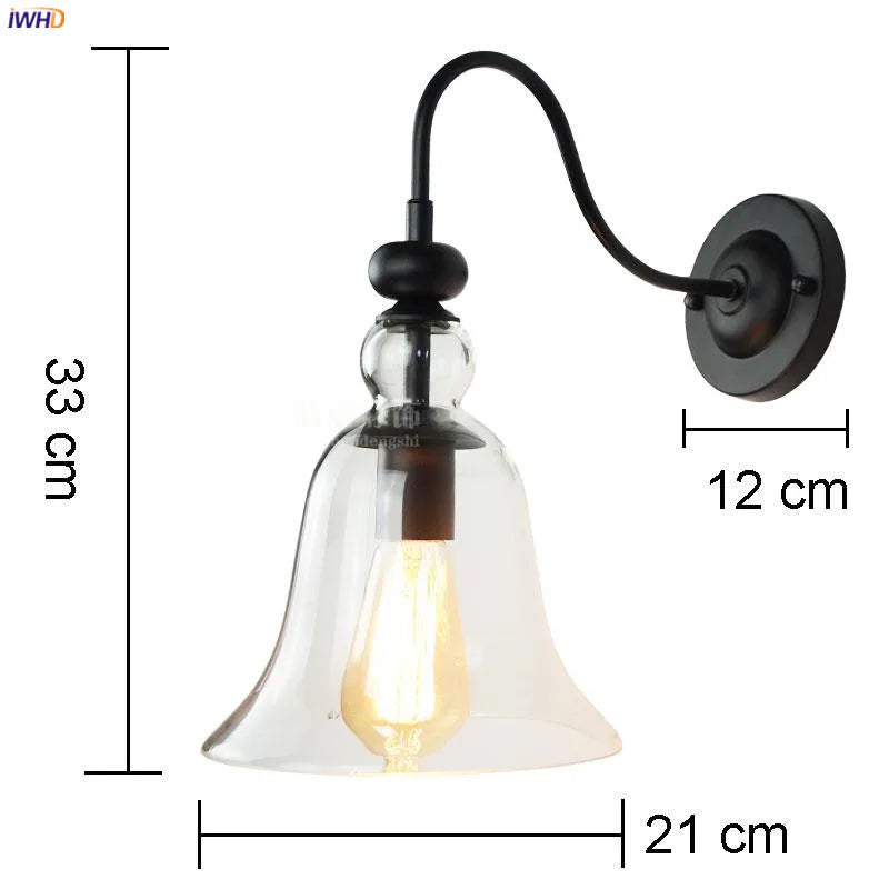 Helnys Vintage Loft Wall Lamp Industrial Retro LED Lights Fixtures