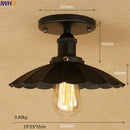 Helnys Industrial Vintage Copper Edison LED Ceiling Light Fixture