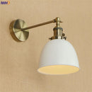 Helnys White Brass Retro Wall Lights 4W LED Edison Industrial Vintage Arm Wall Lamp