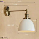Helnys White Brass Retro Wall Lights 4W LED Edison Industrial Vintage Arm Wall Lamp
