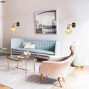 Helnys Copper LED Wall Lamp Glass Ball Nordic Modern Design