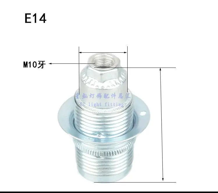 Helnys Aluminum E27 Socket Bulb Holder Pendant Light Fitting E14 E27 Base