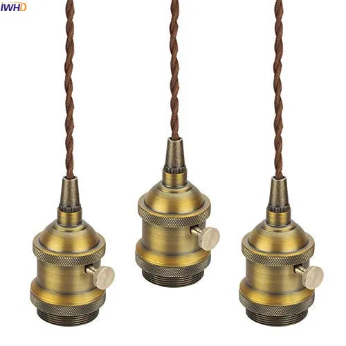 Helnys E27 Vintage Lamp Holder Base Switch Light Bulb Socket - CE UL