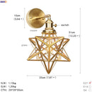 Helnys Retro LED Glass Ball Wall Light Sconce - Vintage Copper Finish