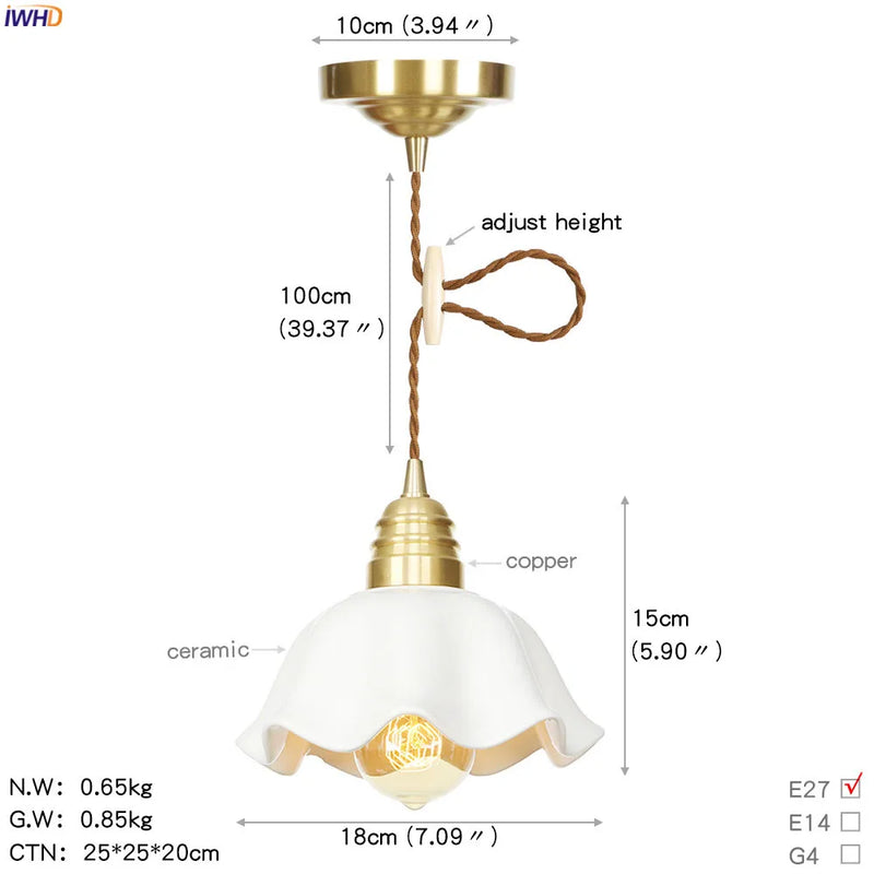 Helnys Nordic LED Glass Pendant Lamp for Modern Home Lighting
