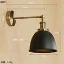 Helnys White Brass Retro Wall Lights 4W LED Edison Industrial Vintage Arm Wall Lamp