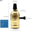 Helnys Vintage E27 Lamp Holder Socket with Chain Switch