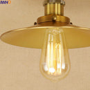 Helnys Industrial Vintage Copper Edison LED Ceiling Light Fixture